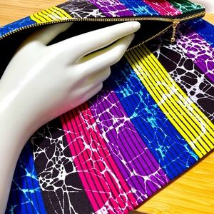 Hand Crafted African Print Fold-Over Clutch Purse